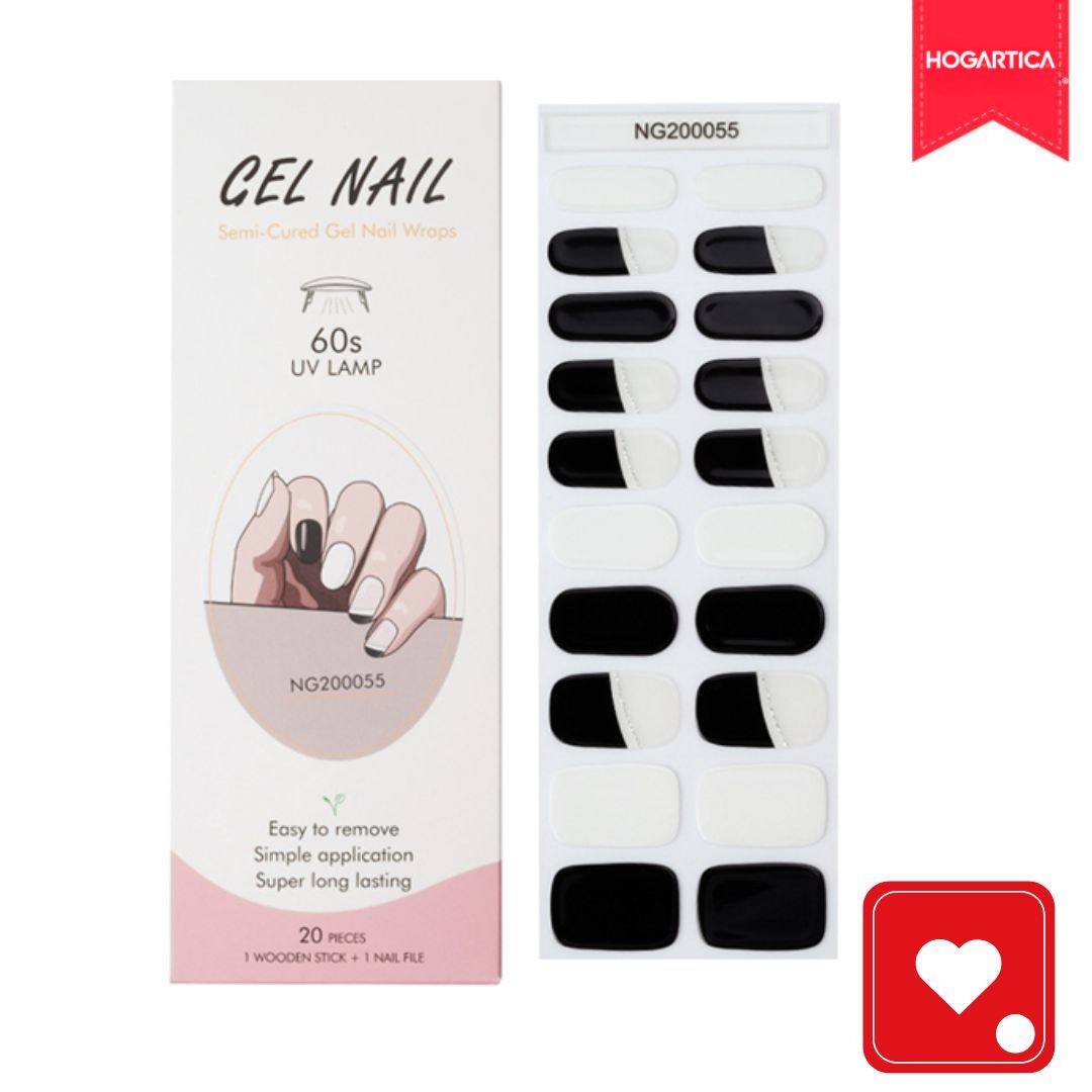 Kit Beautiful Nail Pro® 2 Set de 20 Stickers C/U en Gel+Lampra UV
