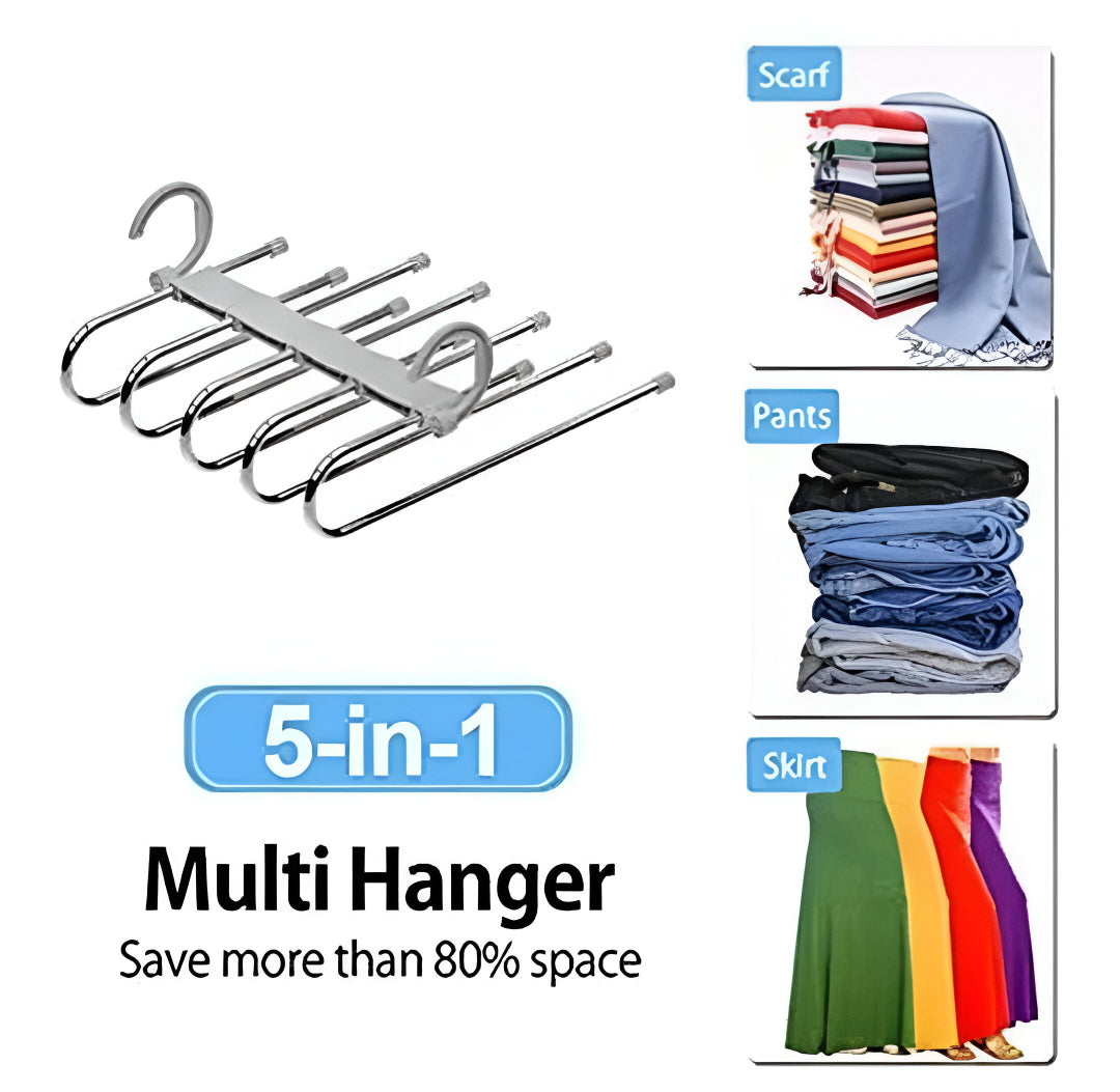MultiHang™ ¡Revoluciona tu Clóset: 5 Veces Más Espacio!