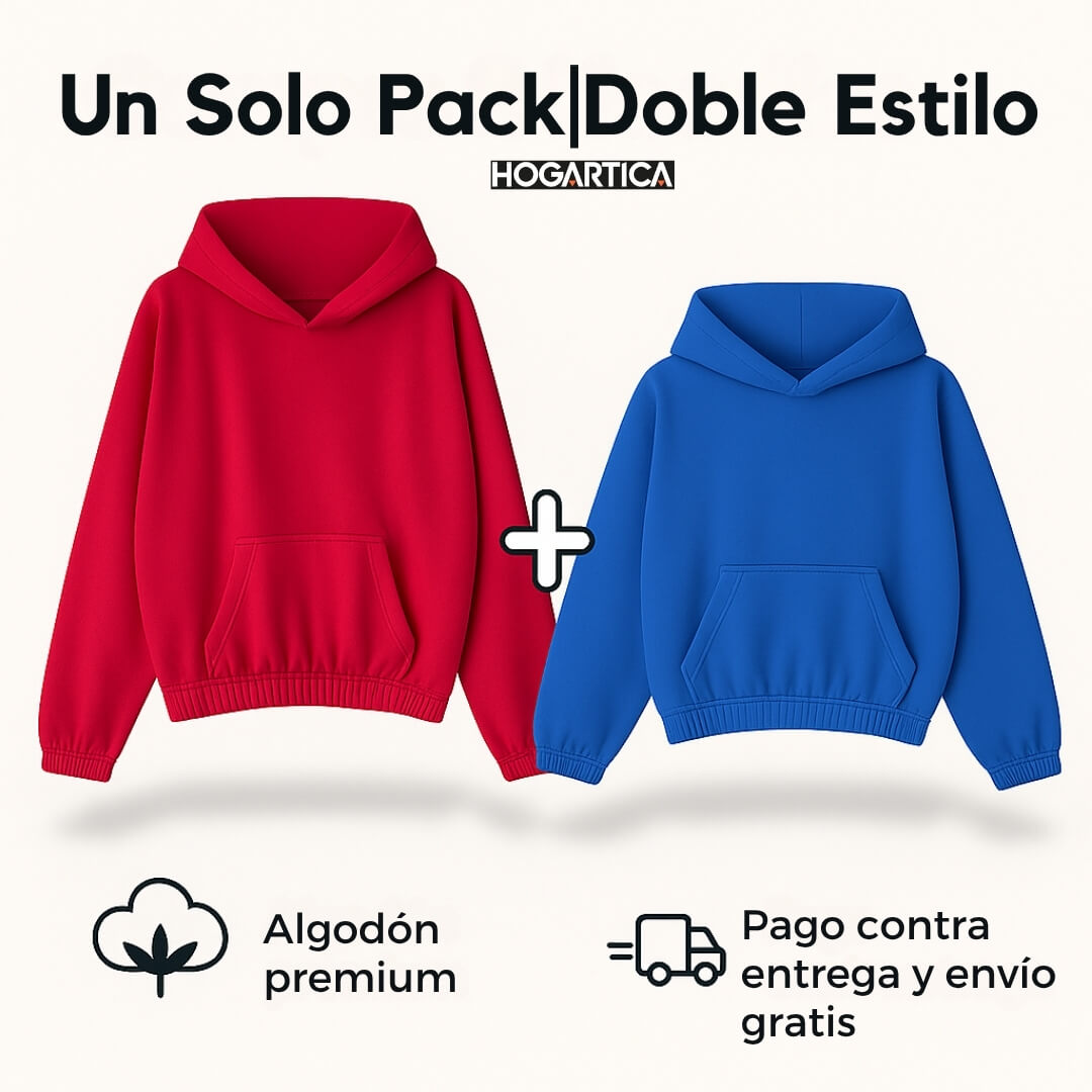 Edición Especial x2 Hoodies UniSex | Un Solo Pack, Doble Estilo