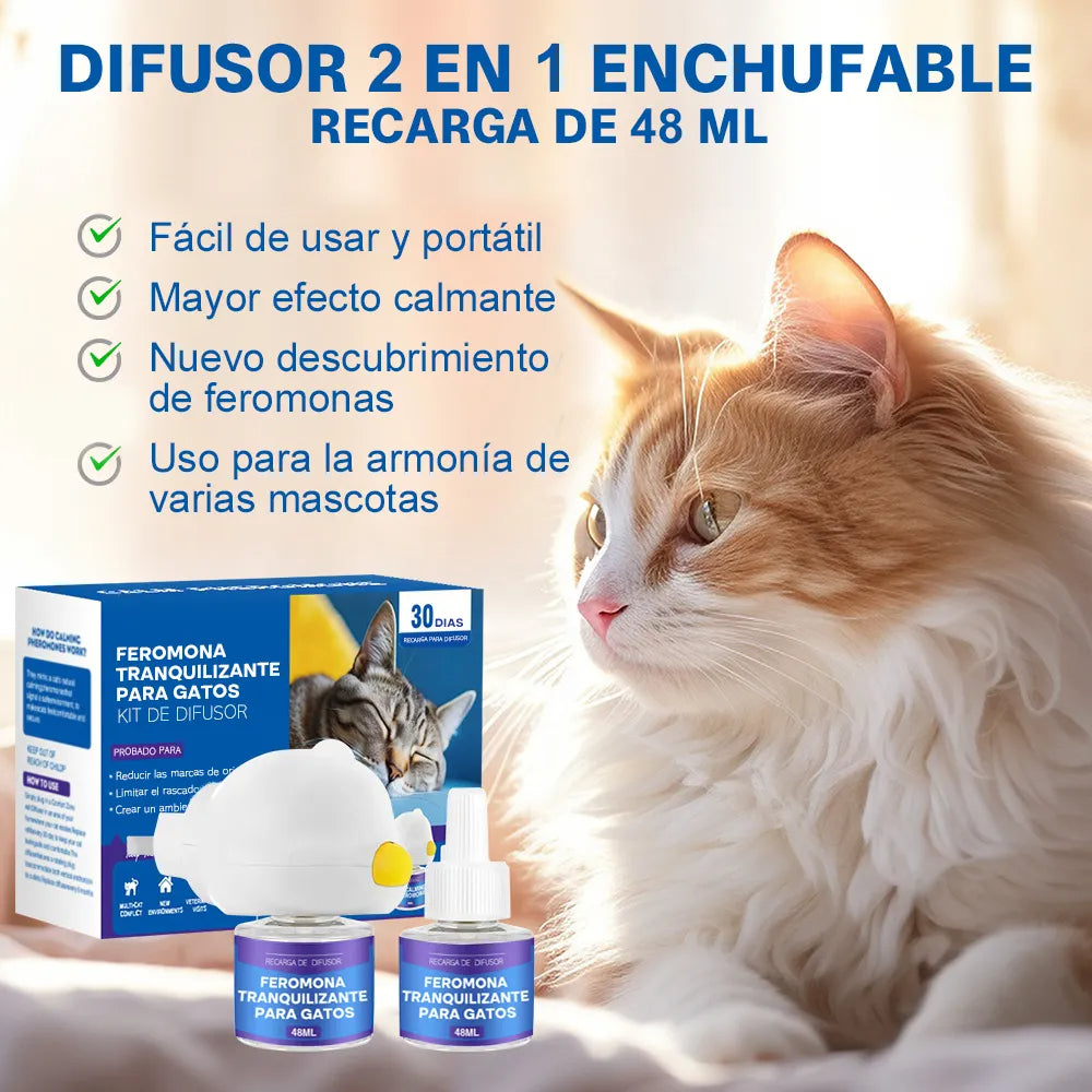 TrankiPets® Difusor Relajante Para Gatos Tranquilidad sin pastillas ni estrés