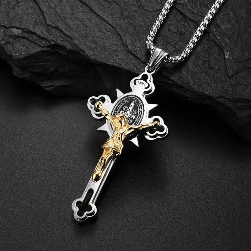 Collar Crucifijo de San Benito: Tu Símbolo Personal de Fe y Fortaleza Interior