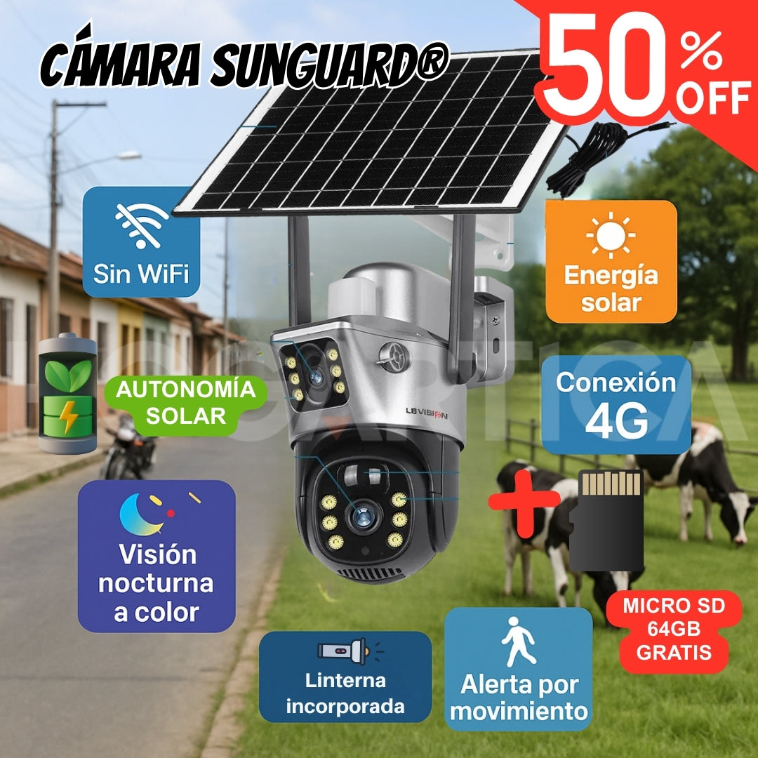 SunGuard Cam® — Protección total WiFi, sin cables, sin preocupaciones
