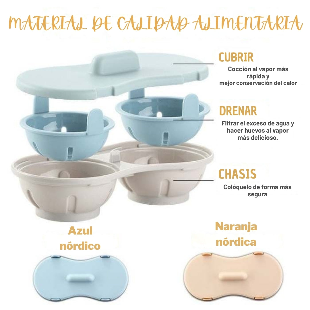 🥚HuevixPress™ X2 - Cocina huevos perfectos en solo 1 minuto… ¡Sin ensuciar nada!
