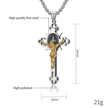 Collar Crucifijo de San Benito: Tu Símbolo Personal de Fe y Fortaleza Interior