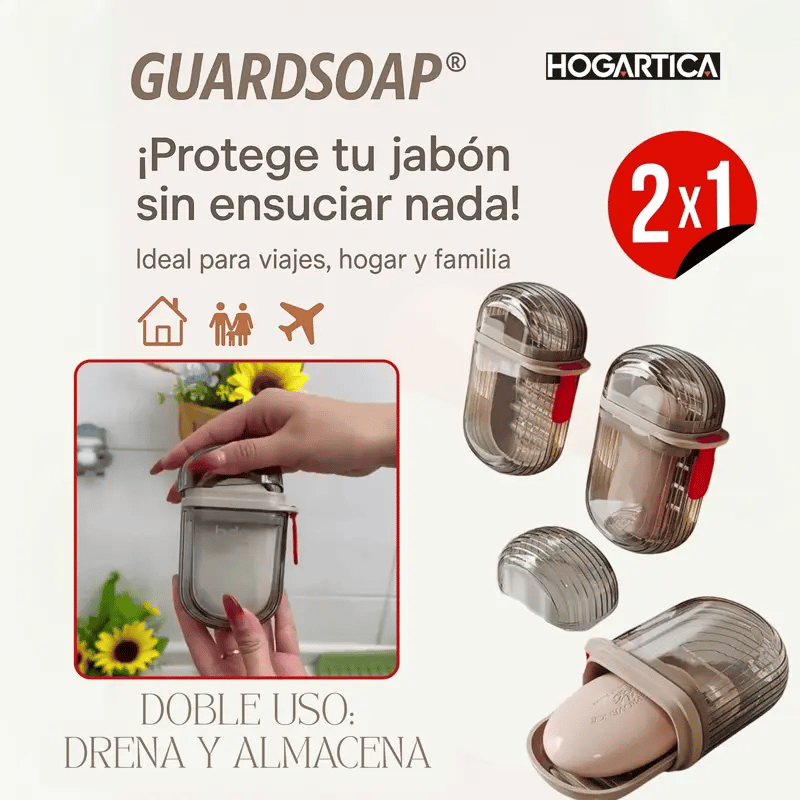 2X1 GuardSoap® Perfecta para el gym, el viaje o tu rutina diaria