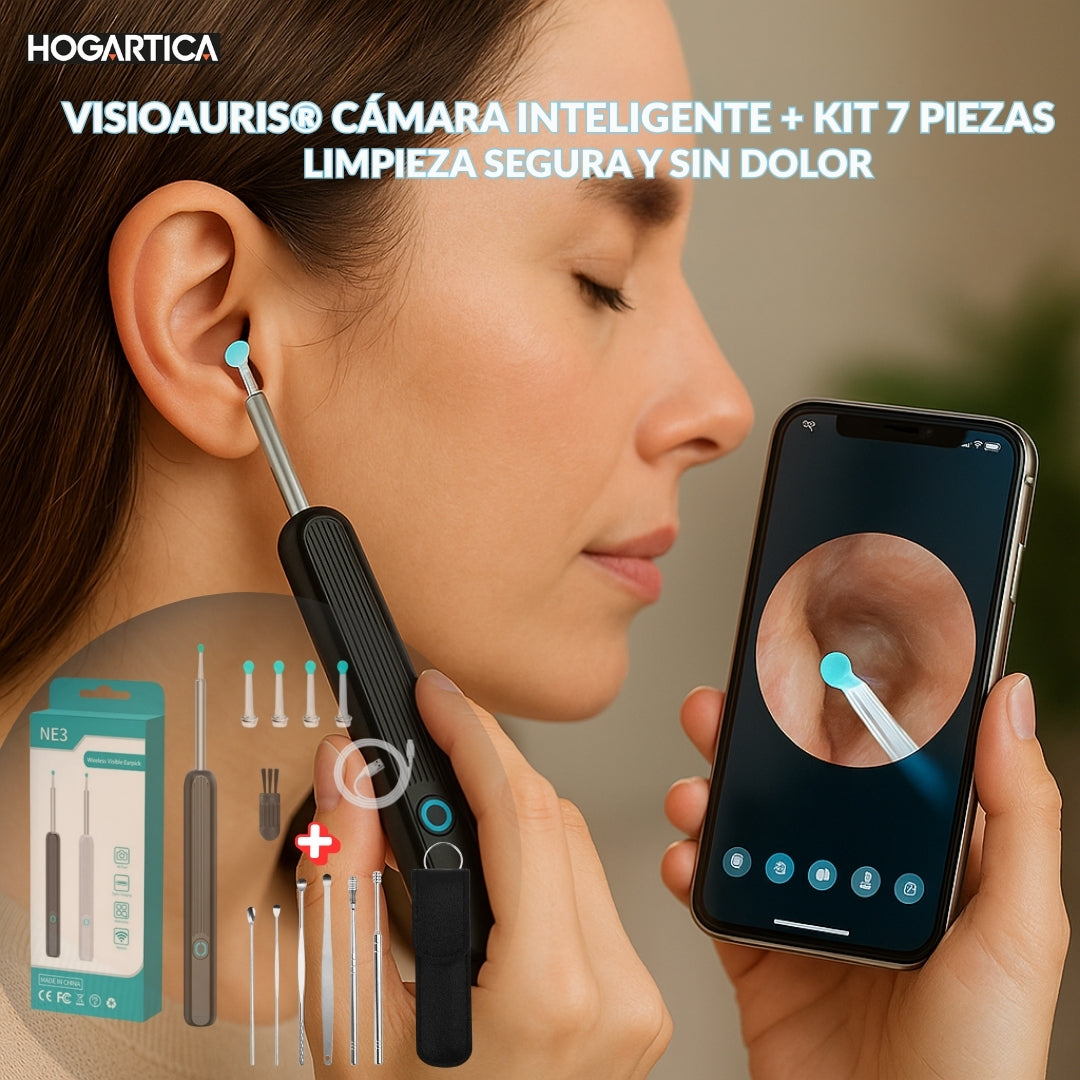 VisioAuris® Cámara Inteligente + Kit 7 Piezas Para Los Oidos De Toda La Familia