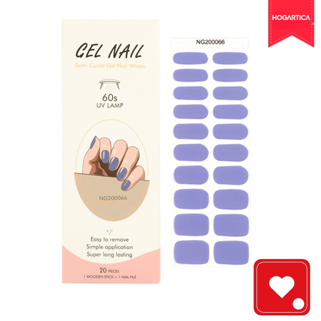 Kit Beautiful Nail Pro® 2 Set de 20 Stickers C/U en Gel+Lampra UV