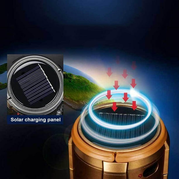 Linterna Ventilador Solar 3 en 1 ¡Ilumina, ventila y recarga donde estés!