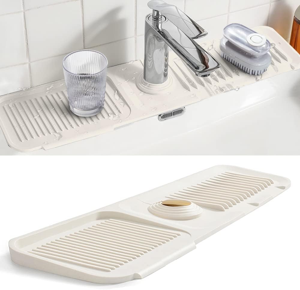 2X1 AquaStop Pro™| Tapete Protector y Escurridor de Grifo