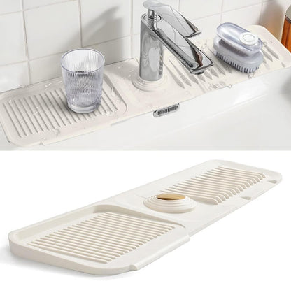 2X1 AquaStop Pro™| Tapete Protector y Escurridor de Grifo