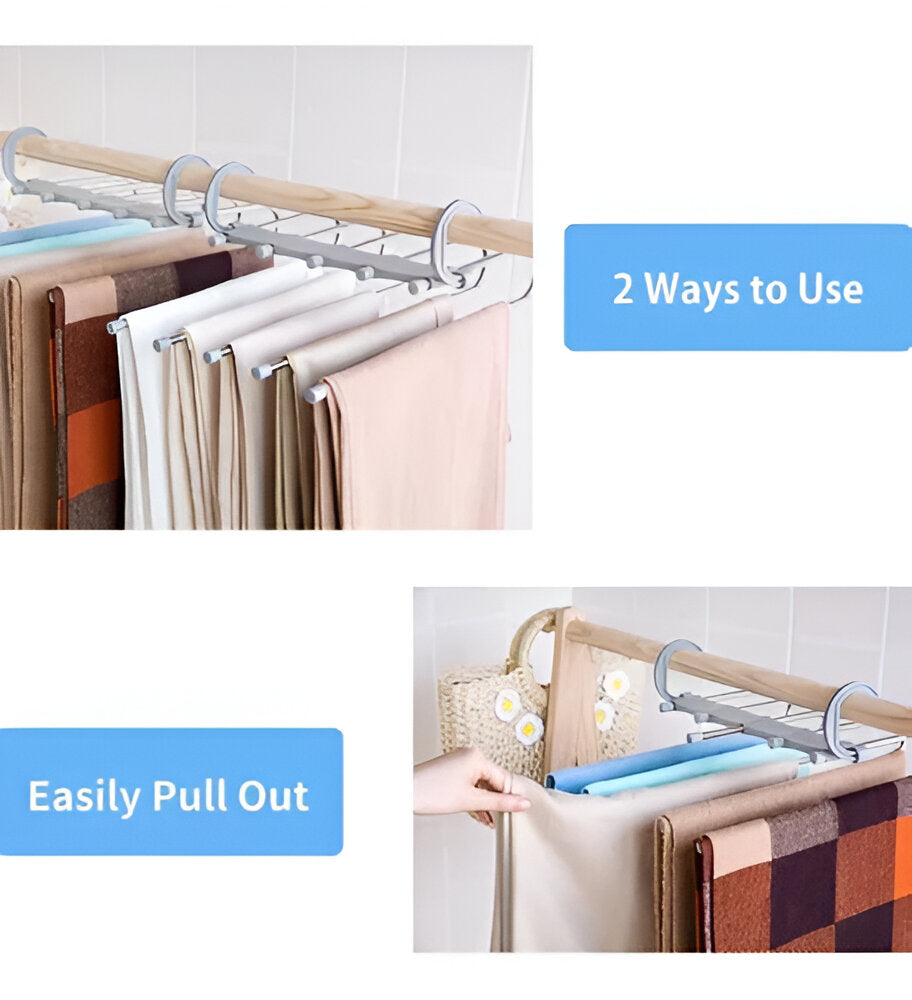 MultiHang™ ¡Revoluciona tu Clóset: 5 Veces Más Espacio!