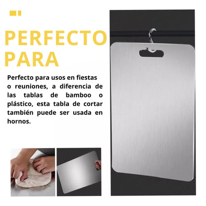 InoxBlade™ Tabla de Picar de Acero + 🎁Pinza Escurridor TongsPro™