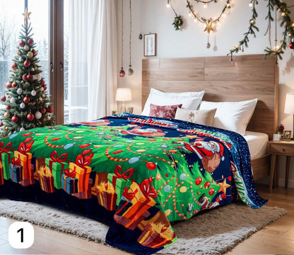 MagicHome Set™ — 2 Cortinas + Cobija Navideña en Piel de Durazno 🎅🎄