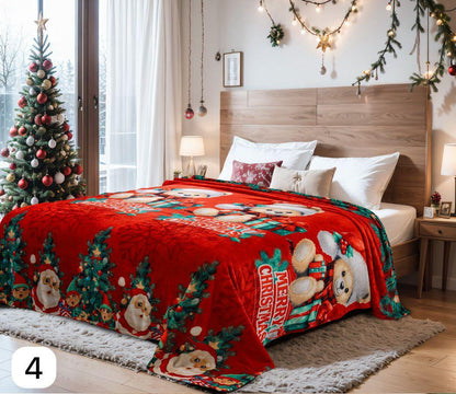 MagicHome Set™ — 2 Cortinas + Cobija Navideña en Piel de Durazno 🎅🎄