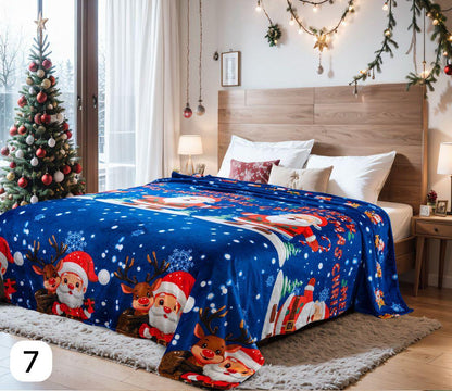 MagicHome Set™ — 2 Cortinas + Cobija Navideña en Piel de Durazno 🎅🎄