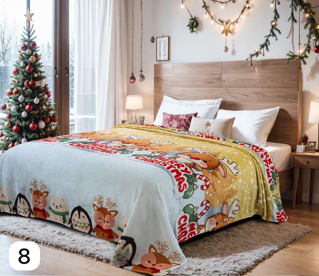 MagicHome Set™ — 2 Cortinas + Cobija Navideña en Piel de Durazno 🎅🎄