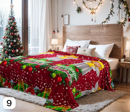 MagicHome Set™ — 2 Cortinas + Cobija Navideña en Piel de Durazno 🎅🎄