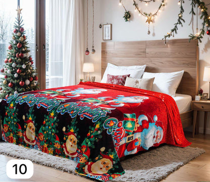 MagicHome Set™ — 2 Cortinas + Cobija Navideña en Piel de Durazno 🎅🎄