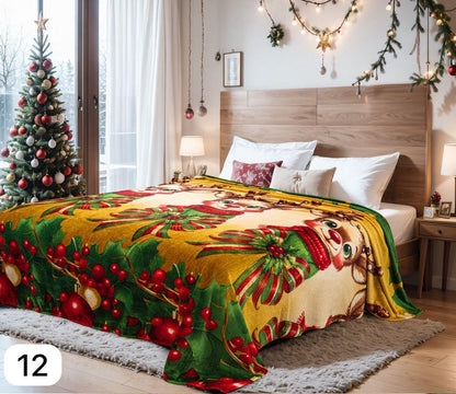 MagicHome Set™ — 2 Cortinas + Cobija Navideña en Piel de Durazno 🎅🎄