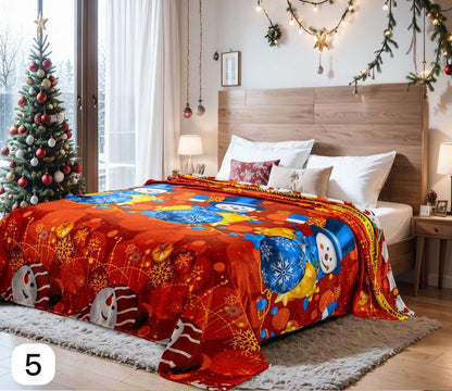 MagicHome Set™ — 2 Cortinas + Cobija Navideña en Piel de Durazno 🎅🎄