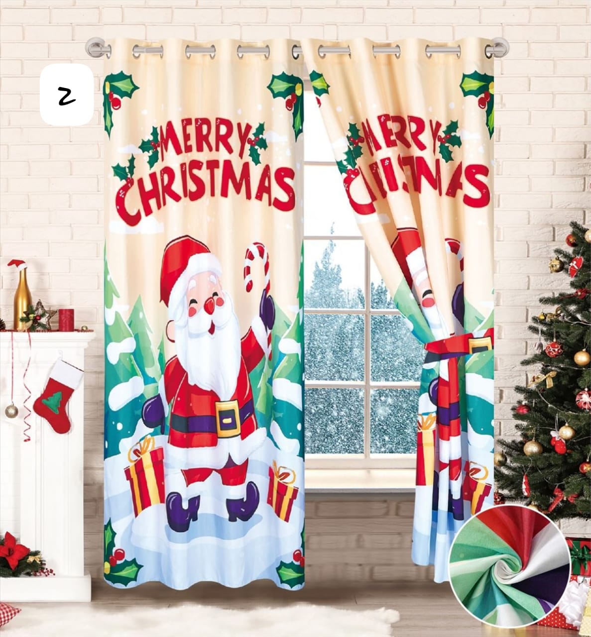 MagicHome Set™ — 2 Cortinas + Cobija Navideña en Piel de Durazno 🎅🎄