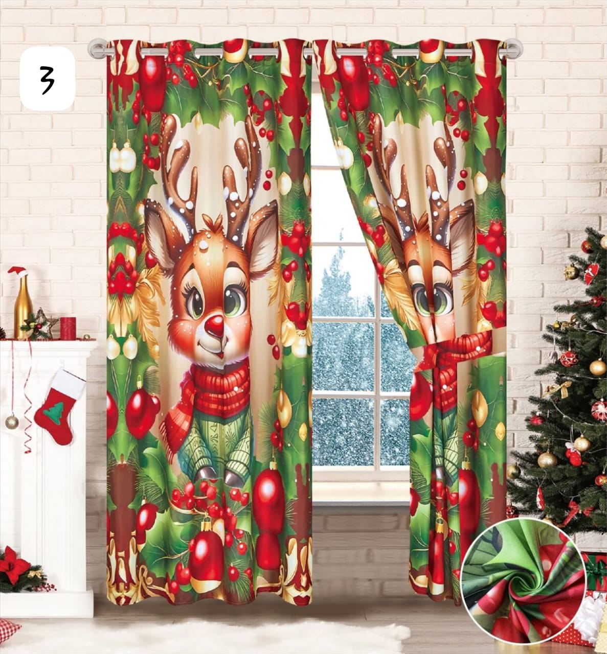 MagicHome Set™ — 2 Cortinas + Cobija Navideña en Piel de Durazno 🎅🎄