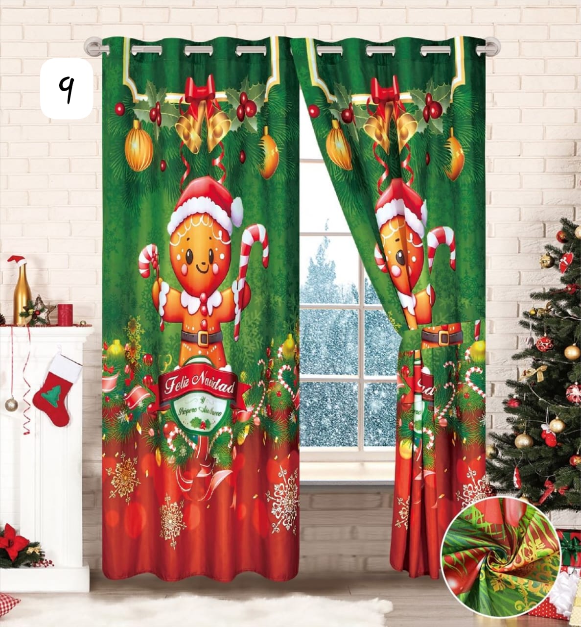 MagicHome Set™ — 2 Cortinas + Cobija Navideña en Piel de Durazno 🎅🎄