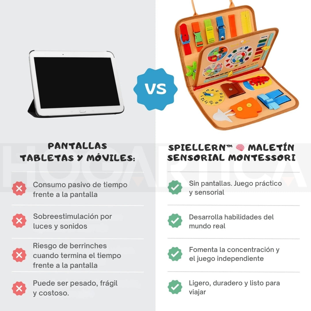SpielLern™ 🧠 Maletín Sensorial Montessori para Habilidades Clave