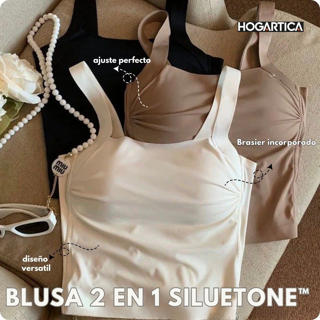 Blusa 2 en 1 SiluetOne™ Libertad, estilo y soporte en una sola prenda