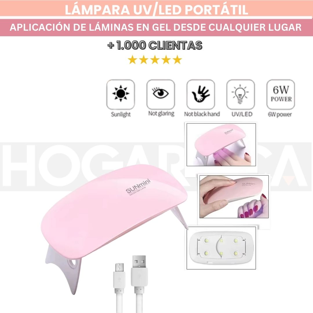 Kit Beautiful Nail Pro® 2 Set de 20 Stickers C/U en Gel+Lampra UV