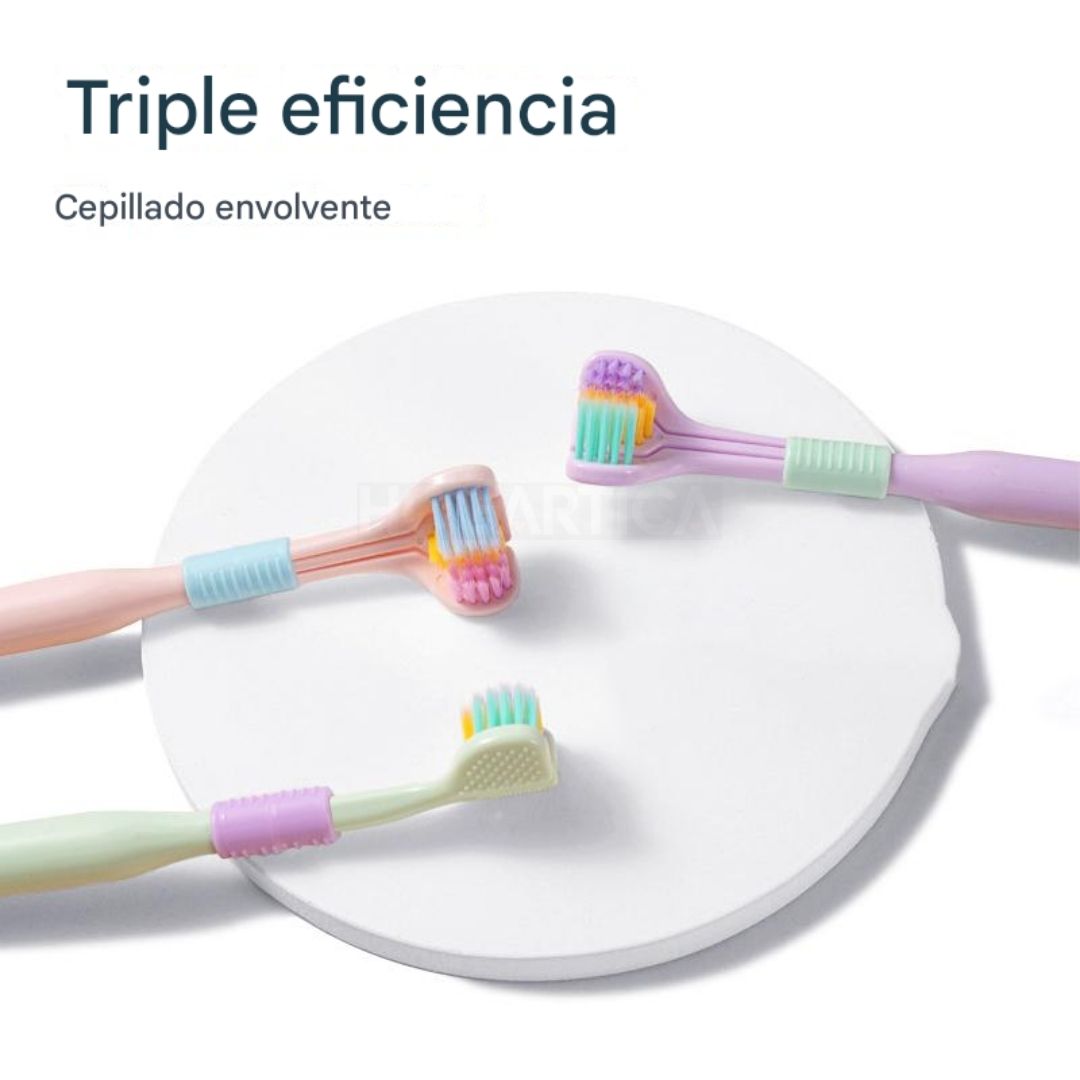 Dúo Cepillo Tri-Head™ 3-en-1| Limpieza completa en menos tiempo 🦷