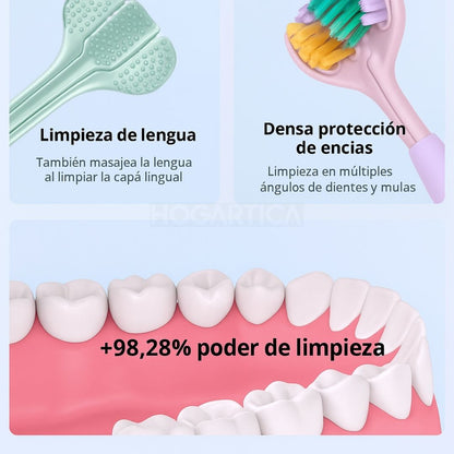Dúo Cepillo Tri-Head™ 3-en-1| Limpieza completa en menos tiempo 🦷