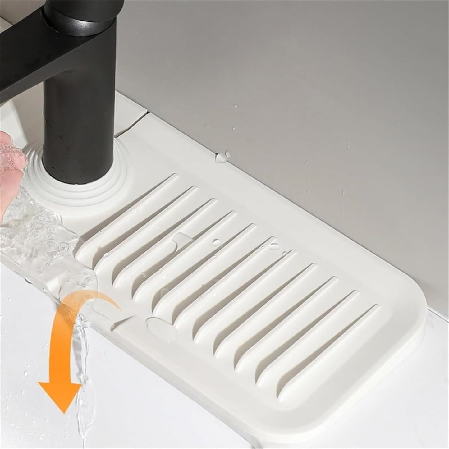 2X1 AquaStop Pro™| Tapete Protector y Escurridor de Grifo