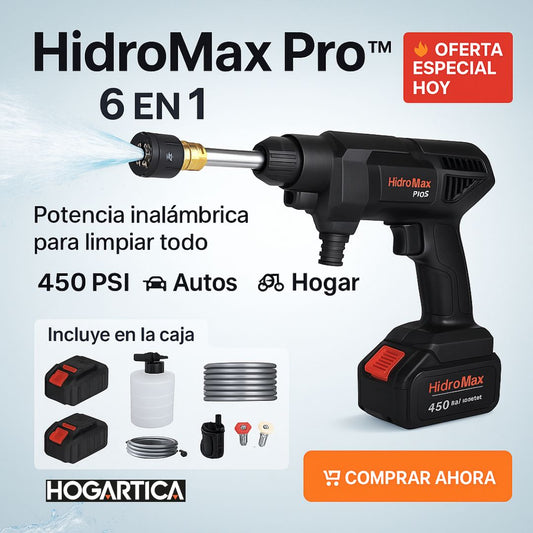 HidroMax Pro™ 6 en 1 - Potencia inalámbrica para limpiar todo