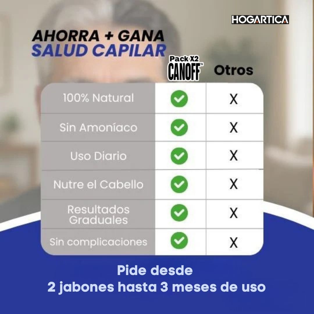 Pack X2 Jabones CanOff™ | Tu tono natural, sin tintes, sin citas de salón