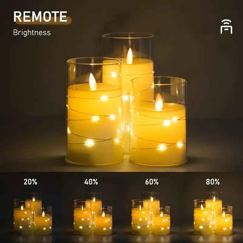 VelAura™ 3 velas LED + 1 vela natural de soja GRATIS 🎁