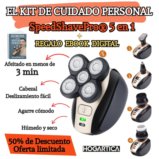 SpeedShavePro® 5 en 1 Afeitado Suave y Práctico