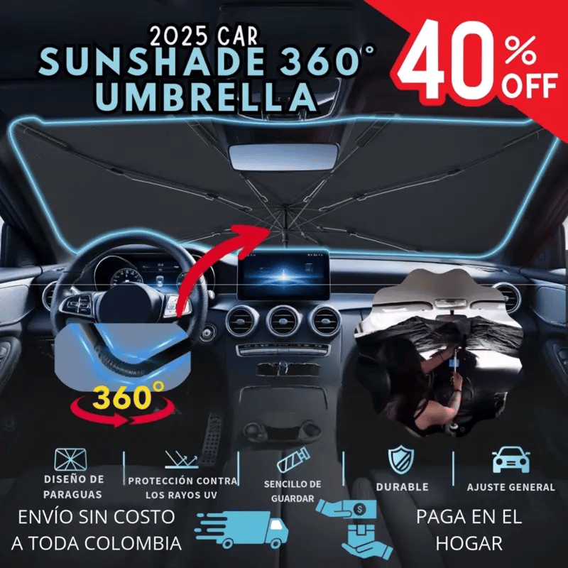 Parasol SunShade 360° Para Autos - Proteje y da Estilo