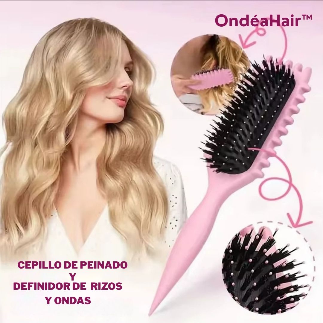 OndéaHair™ Cepillo para ondas reales + eBook Exclusivo “Ondas y Rizos de Ensueño”