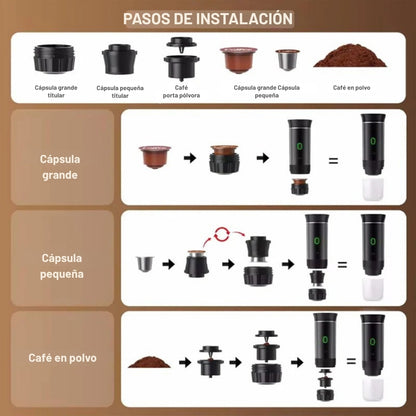 EspressoGo™️ ¡Café real sin cables ni excusas! ☕🔋