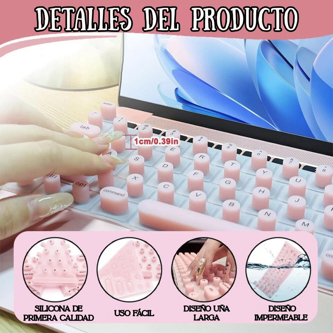 NailKey™ La funda de teclado 3D que protege tu estilo y tus uñas