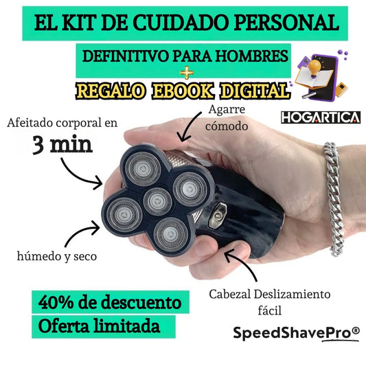 SpeedShavePro® 5 en 1. Afeitado Suave y Práctico