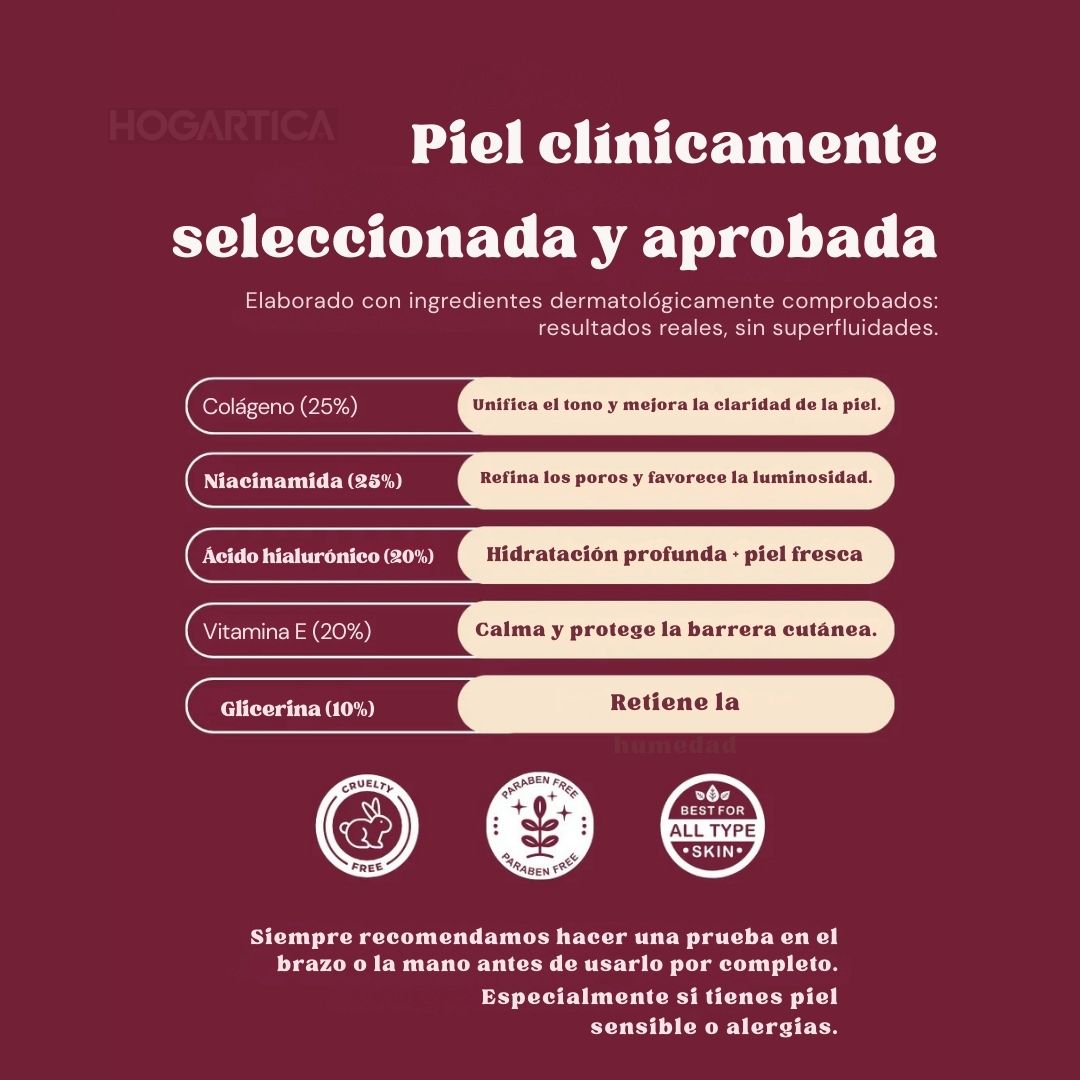 Glowéa™ Mascarilla de Biocolágeno| Cuidado de la piel premium, sin salir de casa