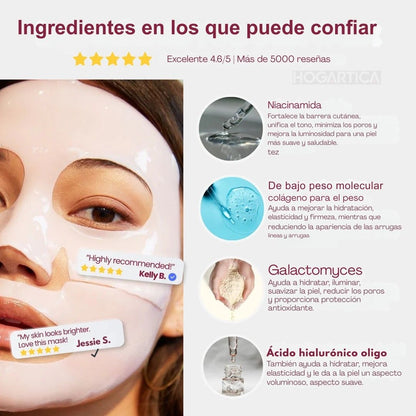 Glowéa™ Mascarilla de Biocolágeno| Cuidado de la piel premium, sin salir de casa
