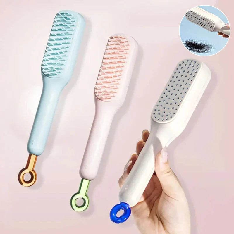 MagicBrush💆‍♀️ Desenreda, Cuida y Limpia al Instante- El Cepillo Retráctil que Tu Cabello Necesita