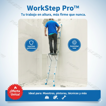 WorkStep Pro™ — Plataforma para Escalera sin tanto sube y baja. 💪