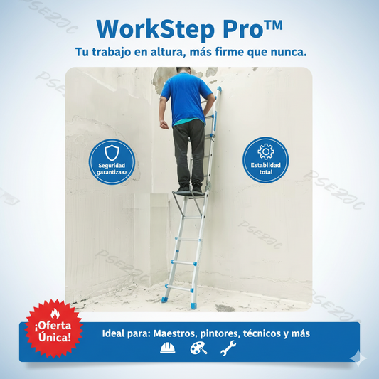 WorkStep Pro™ — Plataforma para Escalera sin tanto sube y baja. 💪