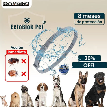 Collar EctoBlok Pet® 8 Meses de Protección Segura y Natural Para tu Peludo