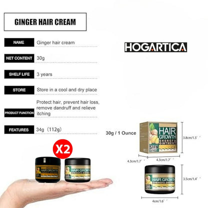 2X1 GingerGrow® Crecimiento Capilar Natural con Jengibre 💫💇‍♂️