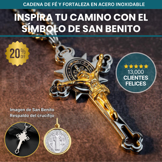 Collar Crucifijo de San Benito: Tu Símbolo Personal de Fe y Fortaleza Interior